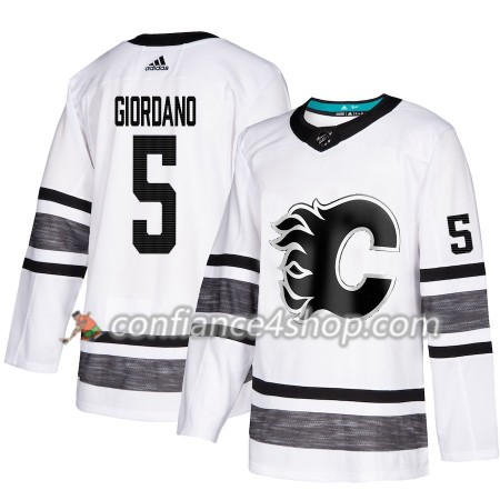 Adidas Maillot de Hockey Calgary Flames Mark Giordano 5 2019 All-Star Blanc Authentic - Homme